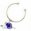 heart glitter luminous metal lampwork glass jewelry scents essential oil diffuser bracelet bottle jewelry design E