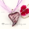 heart lines lampwork murano glass necklaces pendants jewelry purple