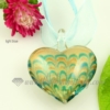 heart lines lampwork murano glass necklaces pendants jewelry light blue