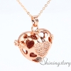 heart locket aromatherapy locket chain locket gold open heart locket necklace design A