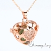 heart locket aromatherapy locket chain locket gold open heart locket necklace design B