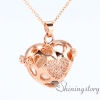 heart locket aromatherapy locket chain locket gold open heart locket necklace design D