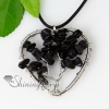 heart oblong round semi precious stone agate necklaces pendants jewelry design C