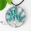 heart oblong round semi precious stone turquoise necklaces pendants jewelry design C