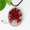 heart oblong semi precious stone red coral necklaces pendants jewelry design B