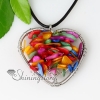 heart round oblong semi precious stone necklaces pendants design C
