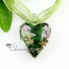 heart swirled glitter lampwork murano italian venetian handmade glass necklaces pendants design B
