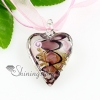heart swirled glitter lampwork murano italian venetian handmade glass necklaces pendants design F