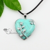 heart turquoise rose quartz agate opal amethyst semi precious stone necklaces pendants design E