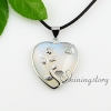 heart turquoise rose quartz agate opal amethyst semi precious stone necklaces pendants design F