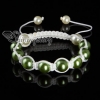 imitated pearls macrame bracelets white cord design G