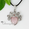 lady head semi precious stone agate rose quartz necklaces pendants design B