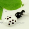 ladybug lampwork murano glass necklaces pendants jewelry white