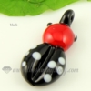 ladybug lampwork murano glass necklaces pendants jewelry black