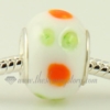 lampwork glass large hole beads for fit charms bracelets assorted