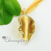 leaf glitter handmade murano glass necklaces pendants design E