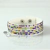 crystal rhinestone leatehr bracelets multi layer snap wrap slake bracelets design K