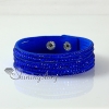 crystal rhinestone leatehr bracelets multi layer snap wrap slake bracelets design G