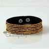 crystal rhinestone leatehr bracelets multi layer snap wrap slake bracelets design I