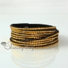 leather crystal rhinestone multi layer snap wrap slake bracelets design H