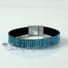 leather crystal rhinestone snap wrap slake bracelets design K