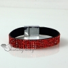 leather crystal rhinestone snap wrap slake bracelets design C