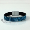 leather crystal rhinestone snap wrap slake bracelets design E