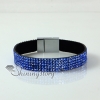 leather crystal rhinestone snap wrap slake bracelets design F