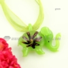 luminous elephant lampwork murano glass necklaces pendants jewelry green