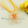 luminous starfish lampwork murano glass necklaces pendants jewelry orange