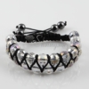 macrame armband crystal beaded bracelets jewellery white
