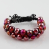 macrame armband crystal beaded bracelets jewellery red