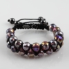 macrame armband crystal beaded bracelets jewellery purple