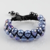macrame armband crystal beaded bracelets jewellery light blue