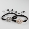 macrame armband love rhinestone bracelets jewellery assorted