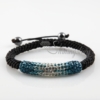 macrame armband rainbow rhinestone bracelets jewellery light blue