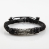 macrame armband rainbow rhinestone bracelets jewellery black