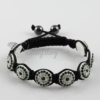 macrame armband rhinestone round bracelets jewellery green