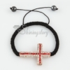 macrame armband sideways cross rhinestone bracelets jewellery red