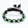macrame faced glass crystal beads bracelets jewelry armband green