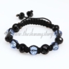 macrame faced glass crystal beads bracelets jewelry armband mix color