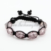 macrame foil swirled lampwork murano glass beads bracelets jewelry purple