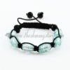macrame foil swirled lampwork murano glass beads bracelets jewelry light blue