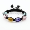 macrame foil swirled lampwork murano glass beads bracelets jewelry rainbow