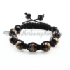 macrame glitter venetian glass beads bracelets jewelry armband black