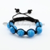 macrame lines lampwork beads bracelets jewellery armband light blue