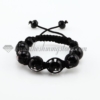 macrame lines lampwork beads bracelets jewellery armband black