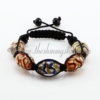 macrame swirled lampwork murano glass bracelets jewelry armband rainbow