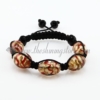 macrame swirled lampwork murano glass bracelets jewelry armband red
