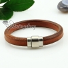 many color genuine leather wristbands toggle bracelets unisex design A